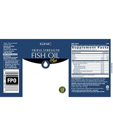 GNC Triple Strength Fish Oil Plus Krill Oil - 60 Softgels | Supports Heart, Brain, Skin, Eye, and Joint Health - Buy Online on GoSupps.com