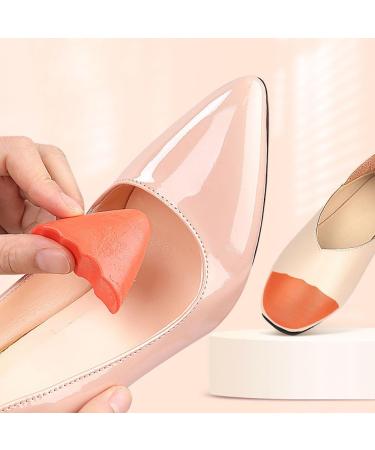 3 Pair Toe Inserts for Loose Shoes | Shoe Fillers for Men & Women | Comfortable Foam Toe Cushions - Half-Size Insoles (Orange Round - Buy Online on GoSupps.com