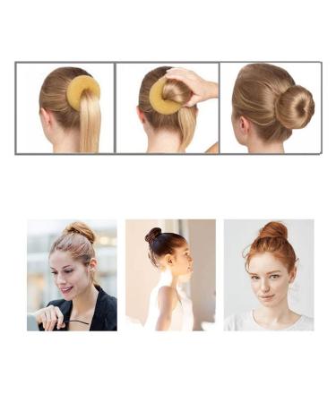 3-Piece Donut Hair Bun Maker Set | Brown Hair Accessories for Girls & Women | Includes 2 Elastic Bands & 10 U-Shape Hairpins - Buy Online on GoSupps.com