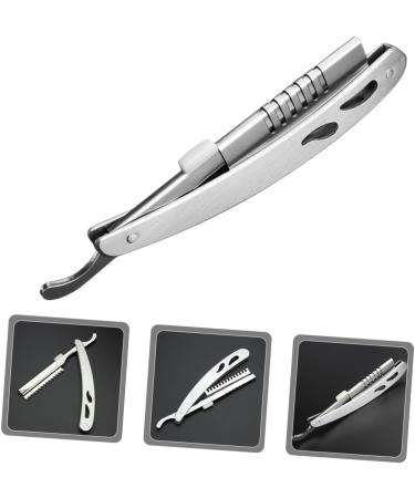 Minkissy Stainless Steel Razor Holder - Durable Hairdresser & Beard Razor Stand for Straight Blade & Knife - Buy Online on GoSupps.com