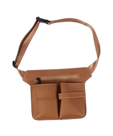 Fomiyes leather bag leather tool set leather apron vintage leder pocket hairdressing bag hairscher haircut tool leather bag storage bag hip pocket for weaving 25x19cm khaki