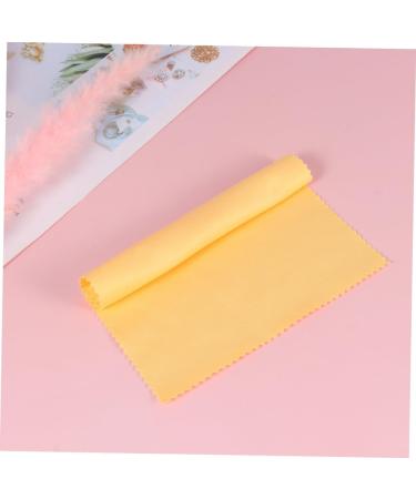 100 Pcs Microfiber Eyeglass Cleaning Wipes - Dusting Cloths for Glasses & Windows - Yellow - 17.5x14.5cm - Buy Online on GoSupps.com