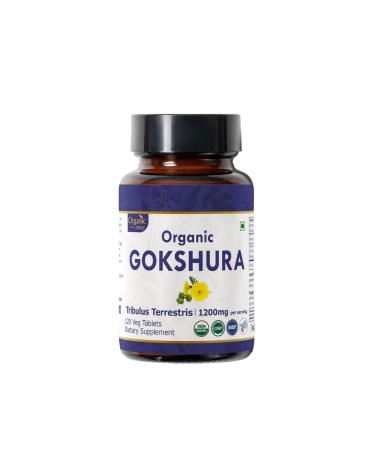 Gokshura 120 Tablets | Tribulus Terrestris (Gokshura) | USDA Organic Certified | Supports Immunity and Strength* | Organic and Natural 120tab 120 Count (Pack of 1)