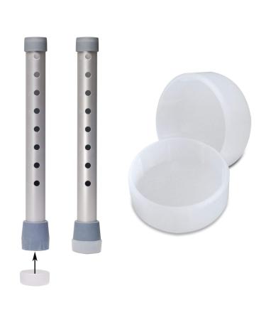 Days Walker Glide Caps, Pack of 4, Tips for Days Walkers to Help Smoothly Walk on Indoor or Flat Outdoor Surfaces or Carpet, Mobility Aid Accessory for Elderly, Handicapped, and Disabled users