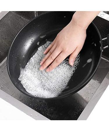 WFRX 7x7 Premium Stainless Steel Cast Iron Scrubber for Cookware - Pack of 1 - Buy Online on GoSupps.com