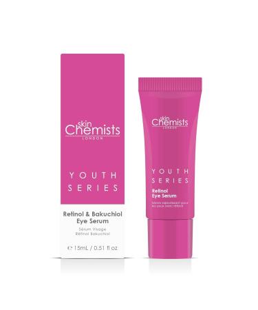 skinChemists Retinol & Bakuchiol Eye Serum - Reduce Wrinkles & Puffiness - Advanced Anti-Aging Formula - 0.51 fl oz - Shop Internationally - Buy Online on GoSupps.com