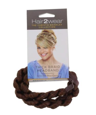 HAIR2WEAR Thick Braid Headband Medium Red - Red Highlights Ht30205S+