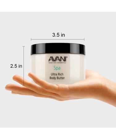 Avani Ultra Rich Body Butter with Dead Sea Salt, Aloe Vera, Vitamin E, Shea & Essential Oils - Exfoliating & Moisturizing Butter for All Skin Types - Citrus/Vanilla Scent - Buy Online on GoSupps.com