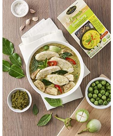 Sutharos Organic Thai Curry Sampler Set - Green, Yellow, Red Curry | Gluten-Free, Plant-Based, Vegan & Vegetarian Meal Kits with Herbs, Spices, Curry Paste, and Coconut Milk (Pack of 3) - Buy Online on GoSupps.com