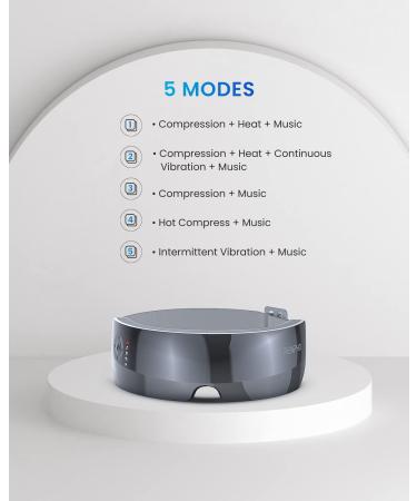 RENPHO True View Eye Massager with Heat | 5 Modes, Rechargeable, Heated Temple Massager for Migraines | Improve Circulation, Reduce Dry Eyes & Dark Circles | Delay Aging - Buy Online on GoSupps.com