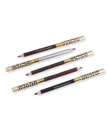 FOYTOKI 2pcs Eyebrow Pencil Brush Kit Highlighter Brush Double Ended Eyebrow Pencil Mascara Gel Wooden Brown 1 count (Pack of 1) Brown