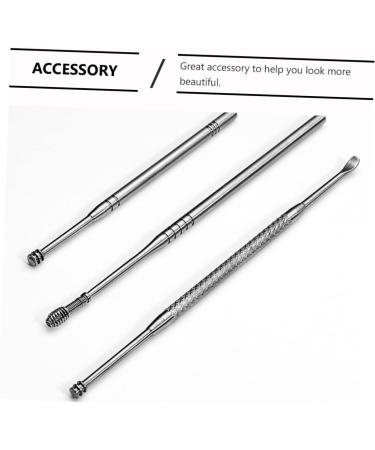 2-Piece Stainless Steel Ear Cleaning Tool Set for Safe Ear Wax Removal - Child-Friendly Double Head Ear Scoop and Scraper - 11.7cm - Buy Online on GoSupps.com