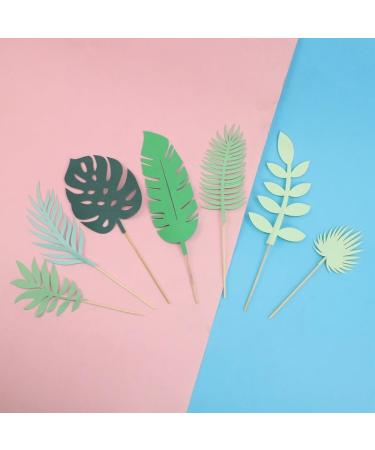 KIPTVO 13PCS Tropical Palm Leaves Cake Topper Tropical Leaves Cake Topper Greenery Cake Topper Palm Leaf Cake Topper Plant Leaf Tropical Birthday Jungle Hawii Theme Birthday Party Cake Decorations - Buy Online on GoSupps.com