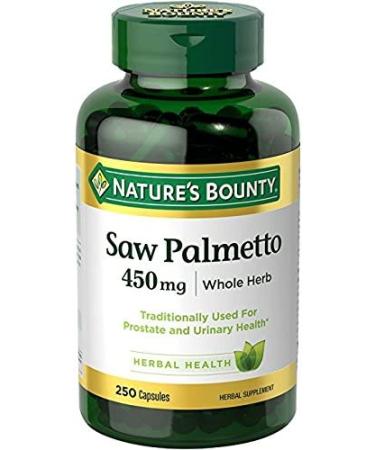 Nature's Bounty Saw Palmetto 450mg Capsules 250 ea - Pack of 2 - Buy Online on GoSupps.com