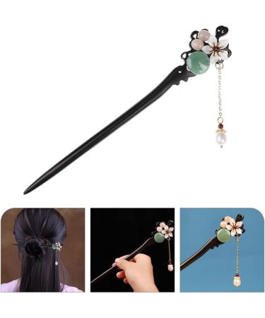 LALAFINA Hair Styling Accessories Hairpin Bun Flower Vintage Ebony Miss Hair Chopsticks - Buy Online on GoSupps.com
