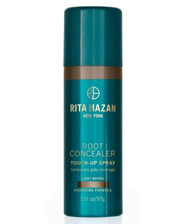 Rita Hazan Root Concealer Touch Up Spray, Cover Up Gray, 2 oz Light Brown