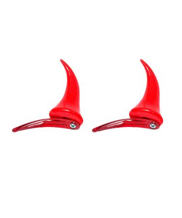 Halloween Hair Clips Accessories for Women Halloween Costumes Decorations Red Devil Horns Hair Clip Barettes Pins