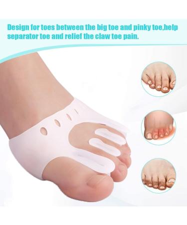 Foot Relief Kit: Gel Toe Separators, Spacers, Spreaders, Bunion Corrector for Plantar Fasciitis, Claw Toes - Toe Straighteners & Support Brace - Buy Online on GoSupps.com