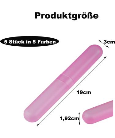 Travel Toothbrush Case - 5 Portable Toothbrush Head Covers & Protective Travel Container - Buy Online on GoSupps.com