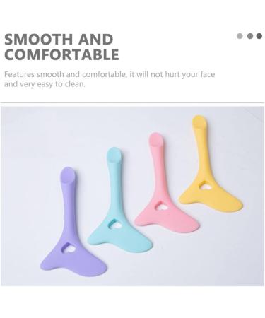 OSALADI Eyeliner Aid Eyelash Gel Silicone Mold Eyelash Applicator Guard Face Cream Spoon Crease Tablespoon 11.7X5.9CM Blue - Buy Online on GoSupps.com