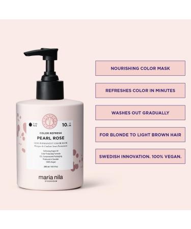 Maria Nila Color Refresh Pearl Rose 300 ml soft pink hair mask semipermanent pigments 100 vegan sulphateparaben free - Buy Online on GoSupps.com