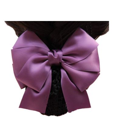 hairnets for bun hair net snoods Mesh hairpin hairpin hair net women's bow hairpin hairpin bun hairpin hair net hair accessories purple