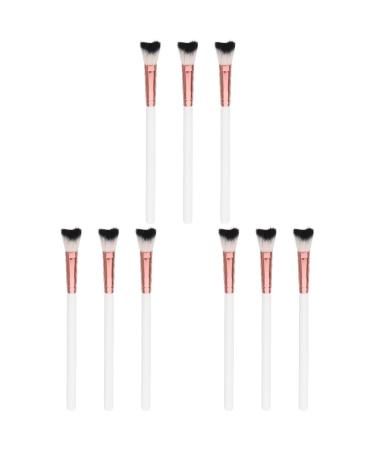 OHPHCALL 9 Pcs Fish Tail Brush Contour Brush Brushes for Nose Makeup Nose Shadow Brush Makeup Brush for Women 18.50X1.00X1.00CMx3pcs As Shownx3pcs