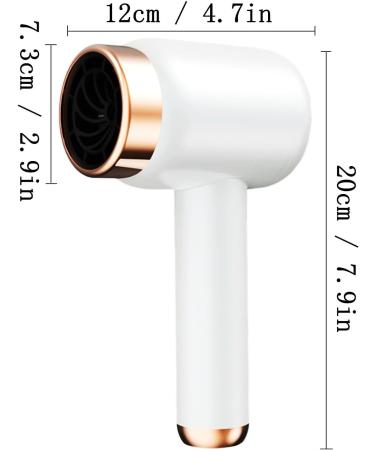 Cordless Ionic Hair Dryer with Hot & Cold Wind USB Charging Blow Dryer Travel Hair Dryer for Women Kids Outdoor Camping Beaches White - Buy Online on GoSupps.com