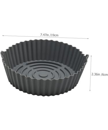SHOWERORO Silicone Air Fryer Air Fryer Pan Non Stick Baking Pan Silicone Liners for Air Fryer Liner for Bottom of Oven Washable Grey 19X19X6CM - Buy Online on GoSupps.com