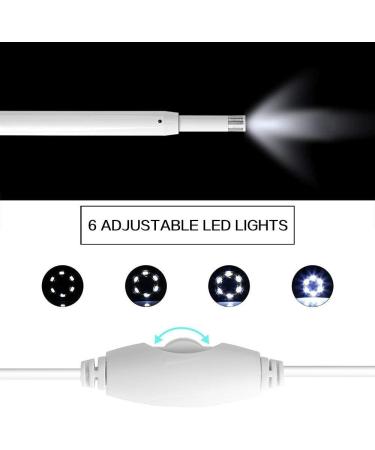Jiusion WiFi USB Digital Otoscope - HD Ear Wax Removal Tool & Inspection Camera for iPhone Android Windows Mac Linux - Portable 6 LED Set (White) - Buy Online on GoSupps.com