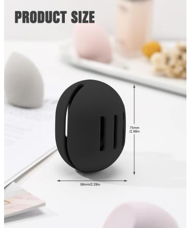 FERYES 2 PCS Makeup Sponge Holder - Silicone Beauty Blender Case for Travel | Black Makeup Sponge Holder Set - Buy Online on GoSupps.com