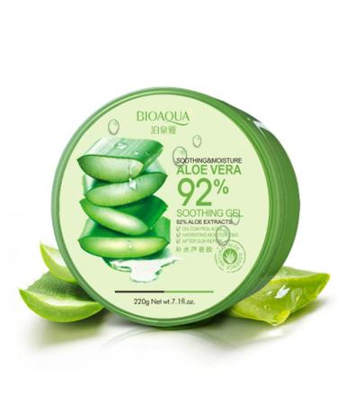 BIOAQUA 92% Aloe Vera Extracts Hydrating Acne Spot Removing Face Night Cream Replenishiment Soothing Long-lasting Gel 220g 7.1 Ounce (Pack of 1)