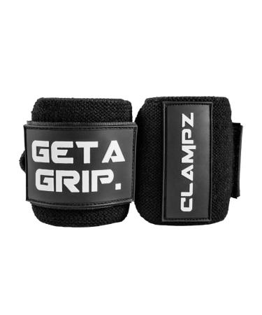 Clampz premium weightlifting wrist bandages fitness - heavy duty Wrist wraps 50cm for wrist support bodybuilding strength training and crossfit black/white