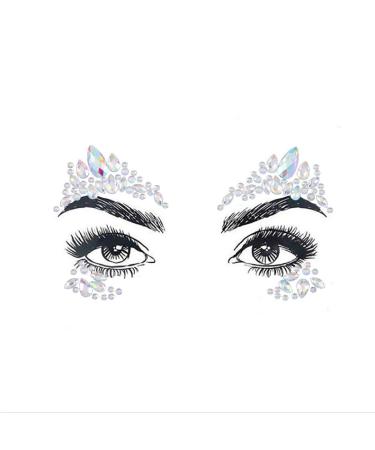 Rhinestone Face Stickers | Mermaid Face Gems & Jewels | Festival Temporary Tattoos for Women & Girls | 2 Sets - Buy Online on GoSupps.com