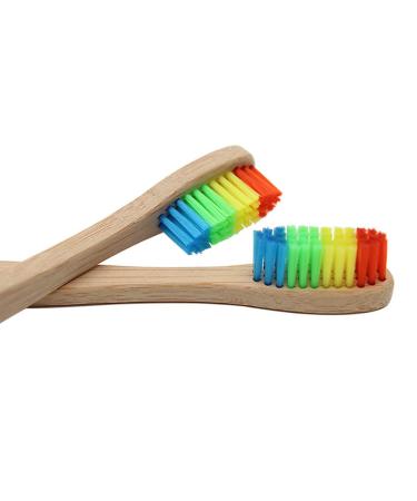 Eco-Friendly Bamboo Toothbrushes 6 Pack - Wooden Charcoal Bristle Dental Care - Buy Online on GoSupps.com