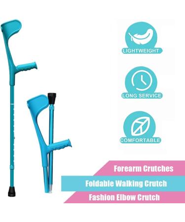 GHFTCCF A Pair Foldable Forearm Crutches(Pink/Blue) Height Adjustable Crutches(93-115cm) Aluminum Lightweight Crutches Suitable Height 4'7 -6' (Color : Pink Size : 1 Count) Blue Pair - Buy Online on GoSupps.com