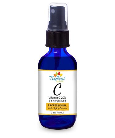 Vitamin C Serum 2 Fl Oz with Vitamin E Ferulic Acid & Green Tea For Anti Aging Anti-Wrinkle Face Eye Area Wrinkles Fine Lines Dark Circles and Puffiness
