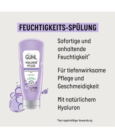  Guhl Guhl Hyaluron+ Moisturizing Conditioner Volume 200ml Hair Type: Need Moisture With Natural Hyaluronic Acid Silicone Free - Buy Online on GoSupps.com