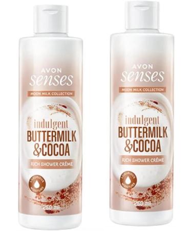  Avon Avon Senses Indulgent Shower Cream with Buttermilk and Cocoa 2 x 400 ml - Buy Online on GoSupps.com