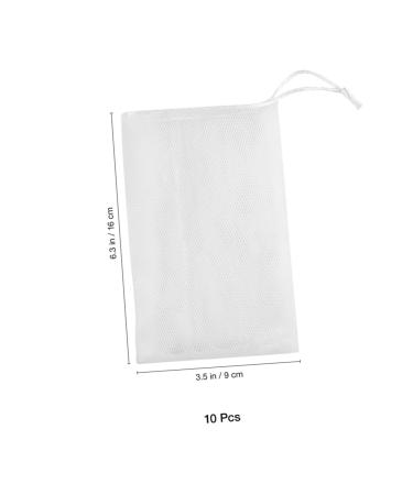 NOLITOY 20pcs Foaming Mesh Soap Saver Pouch - Quick Dry & Efficient Soap Usage - White Bath Ball Holder 15x9cm - Buy Online on GoSupps.com