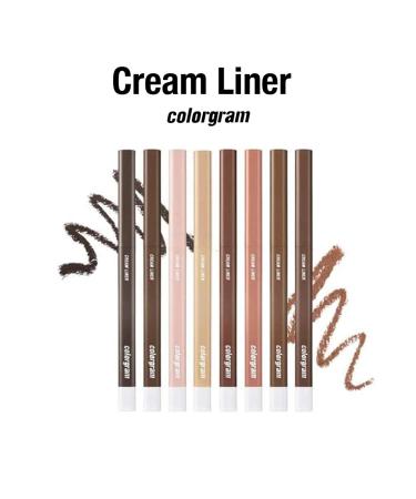 COLORGRAM Cream Liner 0.25g - True Beauty K-Drama Makeup | Intense & Long-Lasting Formula with Smooth Texture | Sand Brown - Buy Online on GoSupps.com