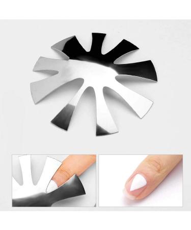 Premium Stainless Steel Nail Template with Crystals | French Style Manicure & Nail Art Tools | Multicolored Polishing Plates - Buy Online on GoSupps.com