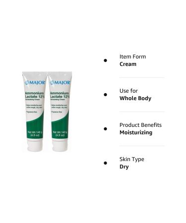2 Pack Ammonium Lactate 12% Cream, 140g - Moisturizing Lotion for Dry Skin - UPC 309045983485 - Buy Online on GoSupps.com