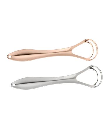 FRCOLOR 2pcs Tongue Brush Tongue Board Stainless Steel