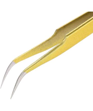 2 Piece Stainless Steel Eyelash Extension Tweezers Set - Straight & Curved Tip Nippers for False Lash Application - Buy Online on GoSupps.com
