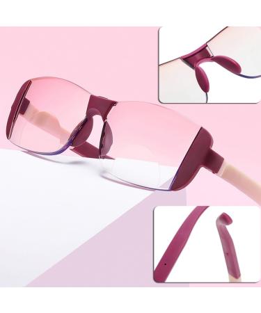 Flexible TR90 Rimless Blue Light Blocking Reading Glasses Multifocus Computer Readers Anti Eyestrain Eyeglasses(Couleur:Red Grandeur:2.5x) - Buy Online on GoSupps.com