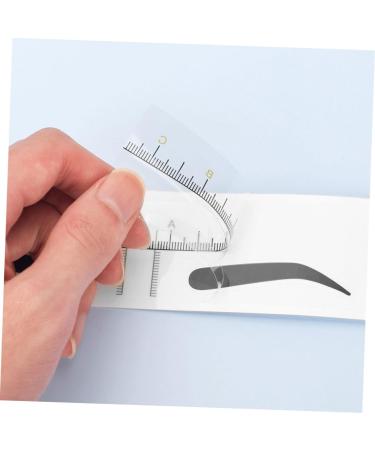 Beavorty 50pcs Eyebrow Positioning Ruler Mold Kits Eyebrow Measuring Tool Eyebrow Measurement Tool Tearable 18.00X3.80X0.10CM Yellow - Buy Online on GoSupps.com
