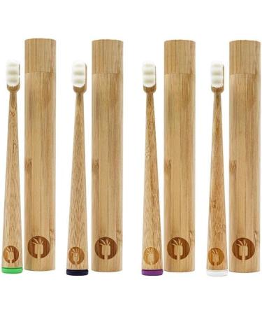 Toni Fresh Travel Set - Eco-Friendly Bamboo Toothbrush (White) | International Shipping Available - Buy Online on GoSupps.com