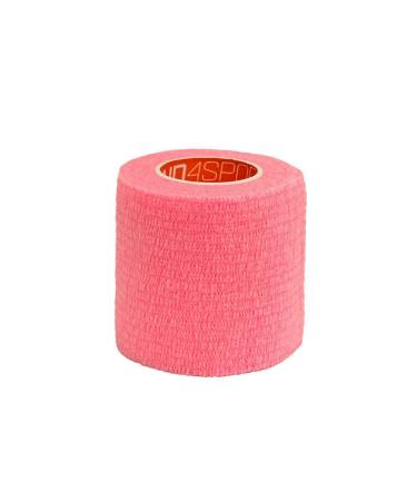 First Aid 4 Sport Latex Free Cohesive Bandage - 5cm x 4.5m Pink - 1 Roll Pink 5 Centimetres