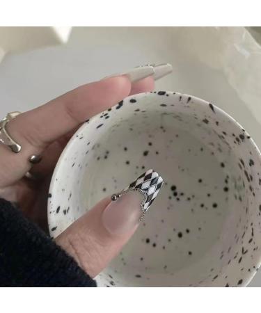 Temperament Enhancement Nail Patch Hand-Made Manicure French Plaster Glue Pearl Floral Fake Nails Autumn and Winter end Long Detachable (10-Piece Package) (Color : 1 Size : S) 1 count (Pack of 1) 1 - Buy Online on GoSupps.com